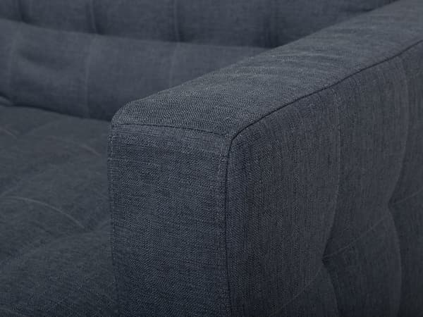 Vuodesohva tummanharmaa 186 x 88 x 83 cm kangasverhoilu metalli puu kolmelle