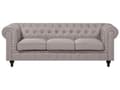 Miniatyrbillede 6 af 11: Chesterfield Hjørnesofa Beige Stof med Sorte Træben 6 Personers Bredt Tyk Polstret Knap Tuftet Venetiansk Barok stil Stue Moderne Dekoration