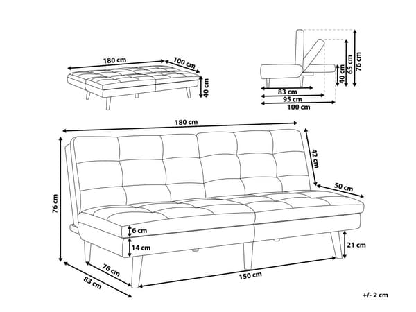 Sovesofa Lysebrun Mørkt Træ 3 Personers Klassisk Retro Sofa med Sovefunktion Quiltet Ryg Polstring Sofaseng Design Skibsbriks Skrå Ben