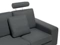 Miniatyrbillede 9 af 11: Hjørnesofa mørkegrå modulær 6 personers moderne quiltet sofa til stue med chaiselong og skammel venstre side