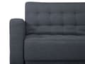 Miniatyrbillede 10 af 11: Hjørnesofa Chaiselong mørkegrå Polyester med Skumfyld og Sølv Krom Metalben 4 personers L-formet Moderne Ottoman Tuftet modul Sovefunktion
