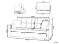 Miniatyrbillede 3 af 11: Sovesofa Mørkegrå Polyester 3 Personers Udtræksseng på Hjul Sovefunktion Quiltet Ryglæn Moderne Sofaseng Stue Indretning Klassisk Tilbehør