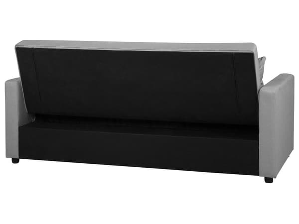 Sovesofa Grå Polyester 3 Personers Udtræksseng på Hjul Sovefunktion Quiltet Ryglæn Moderne Sofaseng Stue Indretning Klassisk Multifunktionel