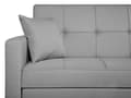 Miniatyrbillede 9 af 11: Sovesofa Grå Polyester 3 Personers Udtræksseng på Hjul Sovefunktion Quiltet Ryglæn Moderne Sofaseng Stue Indretning Klassisk Multifunktionel
