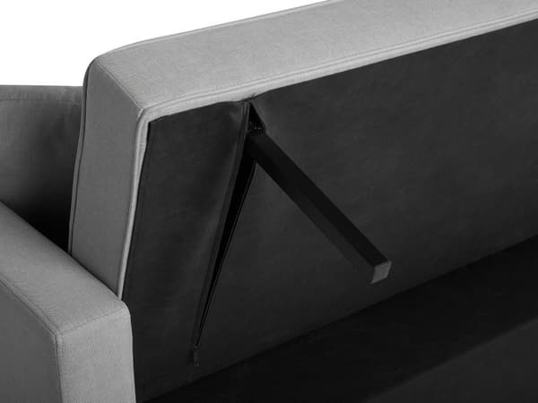 Sovesofa Grå Polyester 3 Personers Udtræksseng på Hjul Sovefunktion Quiltet Ryglæn Moderne Sofaseng Stue Indretning Klassisk Multifunktionel