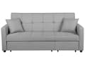 Miniatyrbillede 1 af 11: Sovesofa Grå Polyester 3 Personers Udtræksseng på Hjul Sovefunktion Quiltet Ryglæn Moderne Sofaseng Stue Indretning Klassisk Multifunktionel