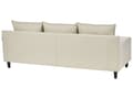 Miniatyrbillede 5 af 11: Hjørnesofa højre hånd beige stofbetræk træben chaiselong 3 sæder pude ryg stue opholdsrum