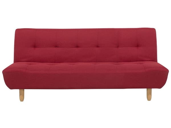 Venstrevendt Hjørnesovesofa Rød Polstret 5-personers Quiltet Sofa med Chaiselong