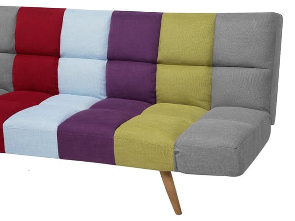 Multifarvet 3 Personers Sovesofa med Sovefunktion Skandinavisk Stil