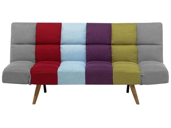 Multifarvet 3 Personers Sovesofa med Sovefunktion Skandinavisk Stil