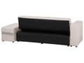Miniatyrbillede 7 af 11: Sovesofa Beige Polyester 3 Personers Hjørnesofa Opbevaring Skuffer Kopholder Ottoman Fodskammel Quiltet Tuftet Moderne Multifunktionel Design
