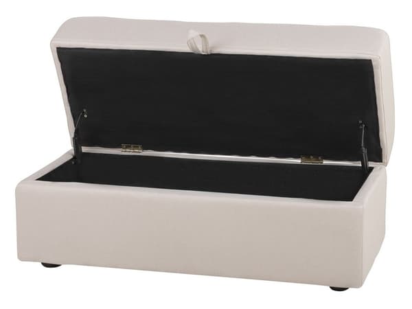 Sovesofa Beige Polyester 3 Personers Hjørnesofa Opbevaring Skuffer Kopholder Ottoman Fodskammel Quiltet Tuftet Moderne Multifunktionel Design