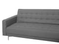 Miniatyrbillede 8 af 11: Hjørnesofa Grå polyester stof skumfyld 4 personers Moderne L-formet modulær klik klak funktion med fodskammel venstrehånds gæsteseng venlig