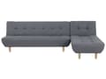 Miniatyrbillede 1 af 9: Sovesofa med Chaiselong Grå 4 Personers Sofa L Formet Dyb Sofaseng Siddemøbel Blød Stofsofa Design Hjørnesovesofa