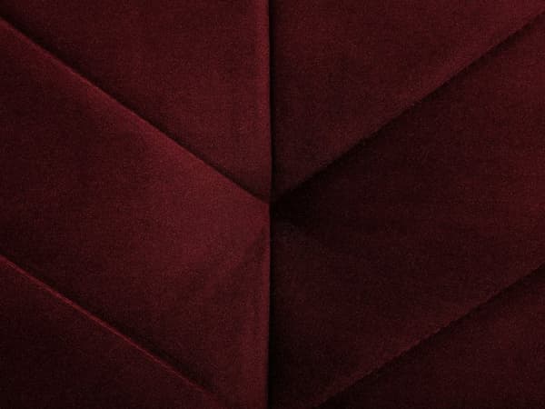Sovesofa Mørkerød Mørkt Træ Velour 3 personers Retro Glam Moderne Design Rød Polyester Gummitræ Eukalyptustræ Fløjl Sofa Stue Indretning