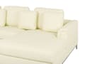 Miniatyrbillede 6 af 10: Hjørnesofa Beige Læderpolstret L-Formet Venstrehåndsorientering