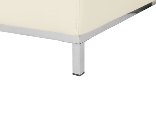 Hjørnesofa Beige Læderpolstret L-Formet Venstrehåndsorientering