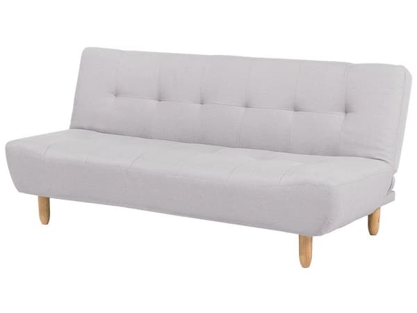 Venstrevendt Hjørnesovesofa Lysegrå Polstret 5-personers Quiltet Sofa med Chaiselong
