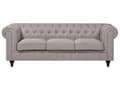 Miniatyrbillede 6 af 11: Chesterfield Hjørnesofa Beige Stof med Sorte Træben 6 Personers Bredt Tyk Polstret Knap Tuftet Venetiansk Barok stil Stue Moderne Dekoration