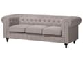 Miniatyrbillede 7 af 11: Chesterfield Hjørnesofa Beige Stof med Sorte Træben 6 Personers Bredt Tyk Polstret Knap Tuftet Venetiansk Barok stil Stue Moderne Dekoration