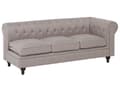 Miniatyrbillede 9 af 11: Chesterfield Hjørnesofa Beige Stof med Sorte Træben 6 Personers Bredt Tyk Polstret Knap Tuftet Venetiansk Barok stil Stue Moderne Dekoration