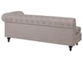 Miniatyrbillede 10 af 11: Chesterfield Hjørnesofa Beige Stof med Sorte Træben 6 Personers Bredt Tyk Polstret Knap Tuftet Venetiansk Barok stil Stue Moderne Dekoration