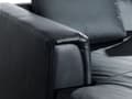 Miniatyrbillede 5 af 6: Hjørnesofa Sort Læderpolstret L-Formet Højrehåndsorientering