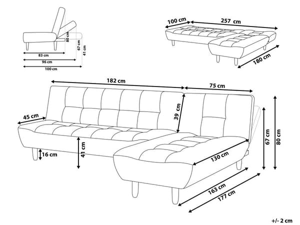 Sovesofa med Chaiselong Beige 4 Personers Sofa L Formet Dyb Sofaseng Siddemøbel Blød Stofsofa Design Hjørnesovesofa