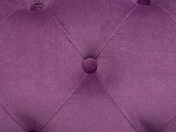 Violet quiltet Chesterfield sofa elegant fløjlssofa i fløjl
