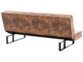 Miniatyrbillede 7 af 11: Sovesofa Brun Læder og Sort Metalben 3 Personers Moderne Sofa med Recliner Ligge Position Stue Cabriolet uden Armlæn Minimalistisk Design