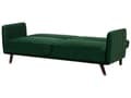 Miniatyrbillede 8 af 11: Sovesofa Smaragdgrøn Mørkt Træ Velour 3 pers Retro Glam Moderne Design Polyester Gummitræ Eukalyptustræ Grøn Fløjl Sofa Stue Indretning Møbel