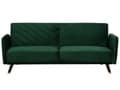 Miniatyrbillede 1 af 11: Sovesofa Smaragdgrøn Mørkt Træ Velour 3 pers Retro Glam Moderne Design Polyester Gummitræ Eukalyptustræ Grøn Fløjl Sofa Stue Indretning Møbel