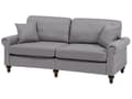 Miniatyrbillede 4 af 11: 3 Personers Sofa Gråt Stof Chesterfield Stil Lav Ryg