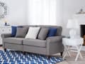 Miniatyrbillede 2 af 11: 3 Personers Sofa Gråt Stof Chesterfield Stil Lav Ryg