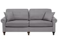 Miniatyrbillede 1 af 11: 3 Personers Sofa Gråt Stof Chesterfield Stil Lav Ryg