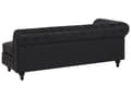 Miniatyrbillede 10 af 11: Chesterfield Hjørnesofa Sort Kunstlæder med Sorte Træben 6 Personers Bredt Tyk Polstret Knap Tuftet Venetiansk Barok stil Stue Moderne Dekor