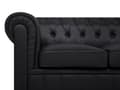 Miniatyrbillede 11 af 11: Chesterfield Hjørnesofa Sort Kunstlæder med Sorte Træben 6 Personers Bredt Tyk Polstret Knap Tuftet Venetiansk Barok stil Stue Moderne Dekor