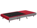 Miniatyrbillede 5 af 11: Lænestol Rød Grå Polyester 100 x 87 x 89 cm Enkelt Knap Tuftet Lænestolsseng Fold Ud Sovestol Multifunktionel Sovesofa Gæsteseng Foldemadras