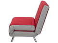 Miniatyrbillede 7 af 11: Lænestol Rød Grå Polyester 100 x 87 x 89 cm Enkelt Knap Tuftet Lænestolsseng Fold Ud Sovestol Multifunktionel Sovesofa Gæsteseng Foldemadras