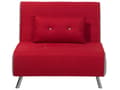 Miniatyrbillede 1 af 11: Lænestol Rød Grå Polyester 100 x 87 x 89 cm Enkelt Knap Tuftet Lænestolsseng Fold Ud Sovestol Multifunktionel Sovesofa Gæsteseng Foldemadras