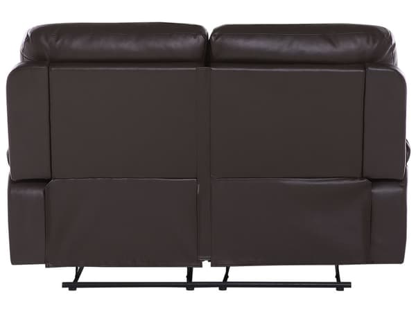 Hvilestol Brun Tykt Polstret Kunstlæder 2 pers 146x101x73 Tv stol Push-Back sovefunktion Manuelt Justerbar Ryg og Fodstøtte Stue Indretning