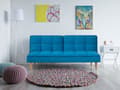 Miniatyrbillede 2 af 11: Sovesofa Blå 3 personers tilbagelænet ryg Quiltet