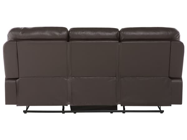 Hvilestol Brun Tykt Polstret Kunstlæder 3 pers 204x101x73 Tv stol Push-Back sovefunktion Manuelt Justerbar Ryg og Fodstøtte Stue Indretning