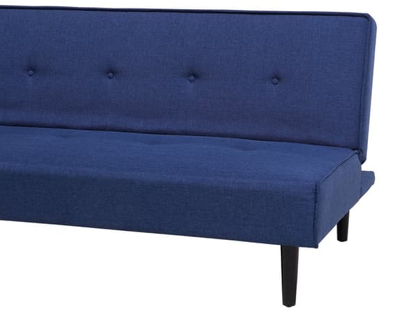 Sovesofa Blå 3 personers sæde med knapper Klik Klak