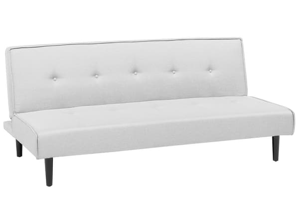 Sovesofa Lysegrå 3-personers sæde med knapper Klik Klak