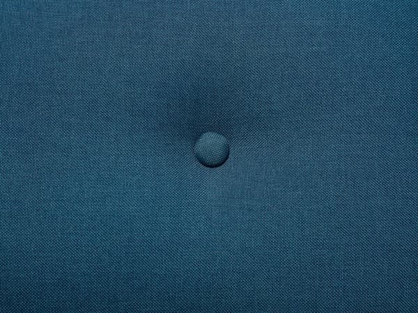 Stof Sofa Blå Stof Polstring 2 Personers Knap Tuftet med To Pølsepuder