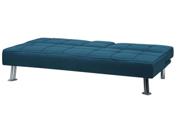 Sovesofa Blå 3 Personers Moderne Lille Sovebriks med Sovefunktion og Kopholder Designsofa Teenageværelse Drenge Inspiration