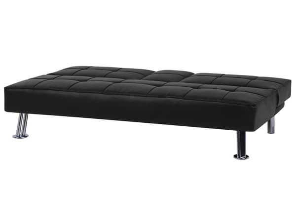 Sovesofa Sort 3 Personers Moderne Lille Sovebriks med Sovefunktion og Kopholder Designsofa Teenageværelse Drenge Inspiration
