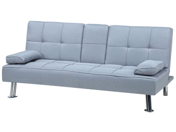 Sovesofa Lysegrå 3 Personers Moderne Lille Sovebriks med Sovefunktion og Kopholder Designsofa Teenageværelse Drenge Inspiration