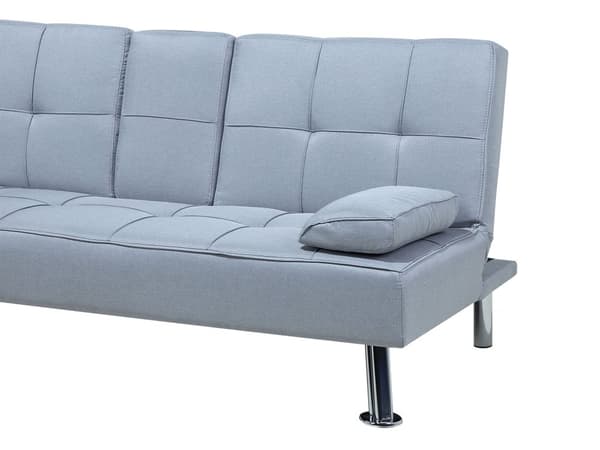 Sovesofa Lysegrå 3 Personers Moderne Lille Sovebriks med Sovefunktion og Kopholder Designsofa Teenageværelse Drenge Inspiration